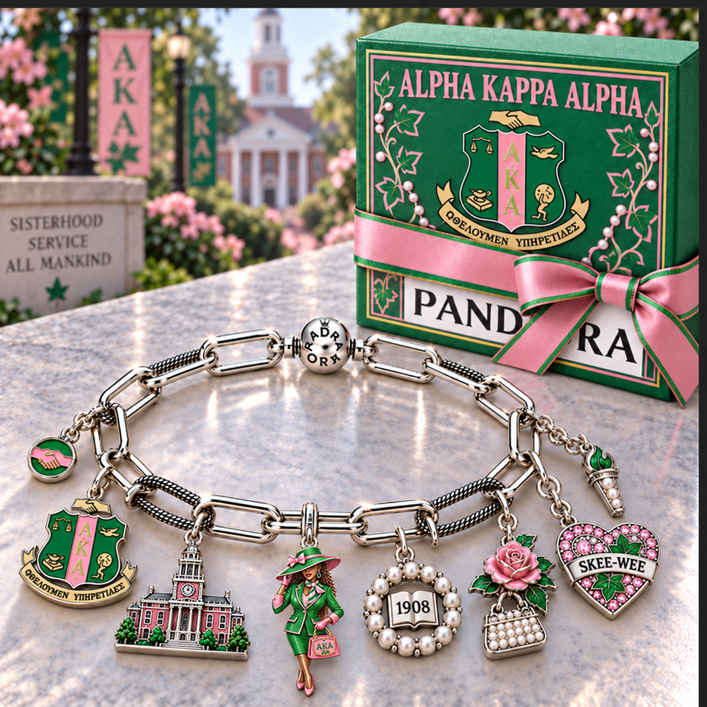 AKA Silver Charm Bracelet Set NTVA
