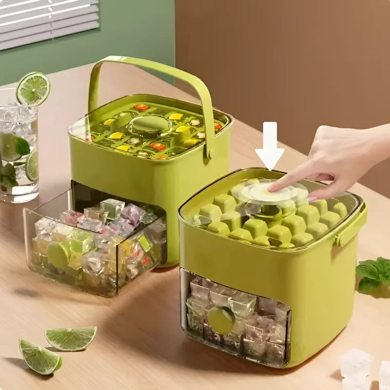 New 48 Grid Ice Cube Mold Reusable Refrigerator Ice Maker One-touch Easy Release Homemade Ice Cube Tray Mold for Summer