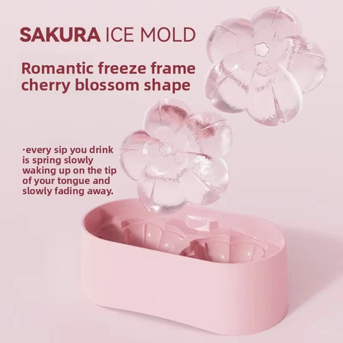 1pcs Cherry Blossom Ice Maker Ice Cube Maker Whiskey DIY Mold Refrigerator Ice Cube Tray Ice Box